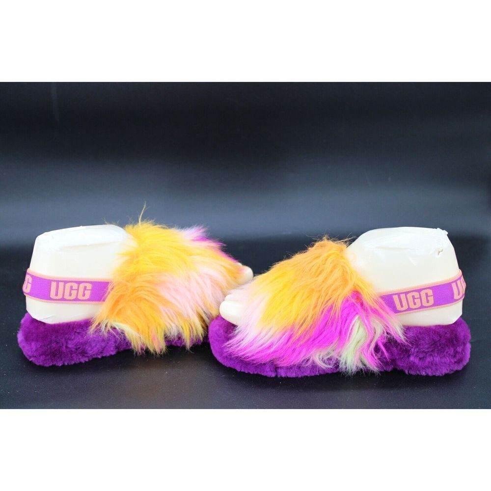 UGG Fluff Yeah Tie Dye Slide Slipper Sandals 1120033K Youth 2y / Women 4